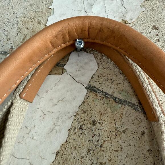 Pendelton Tote Bag Echo Cliffs Large Travel Tote Aztec Blanket Leather Handles - Picture 3 of 8